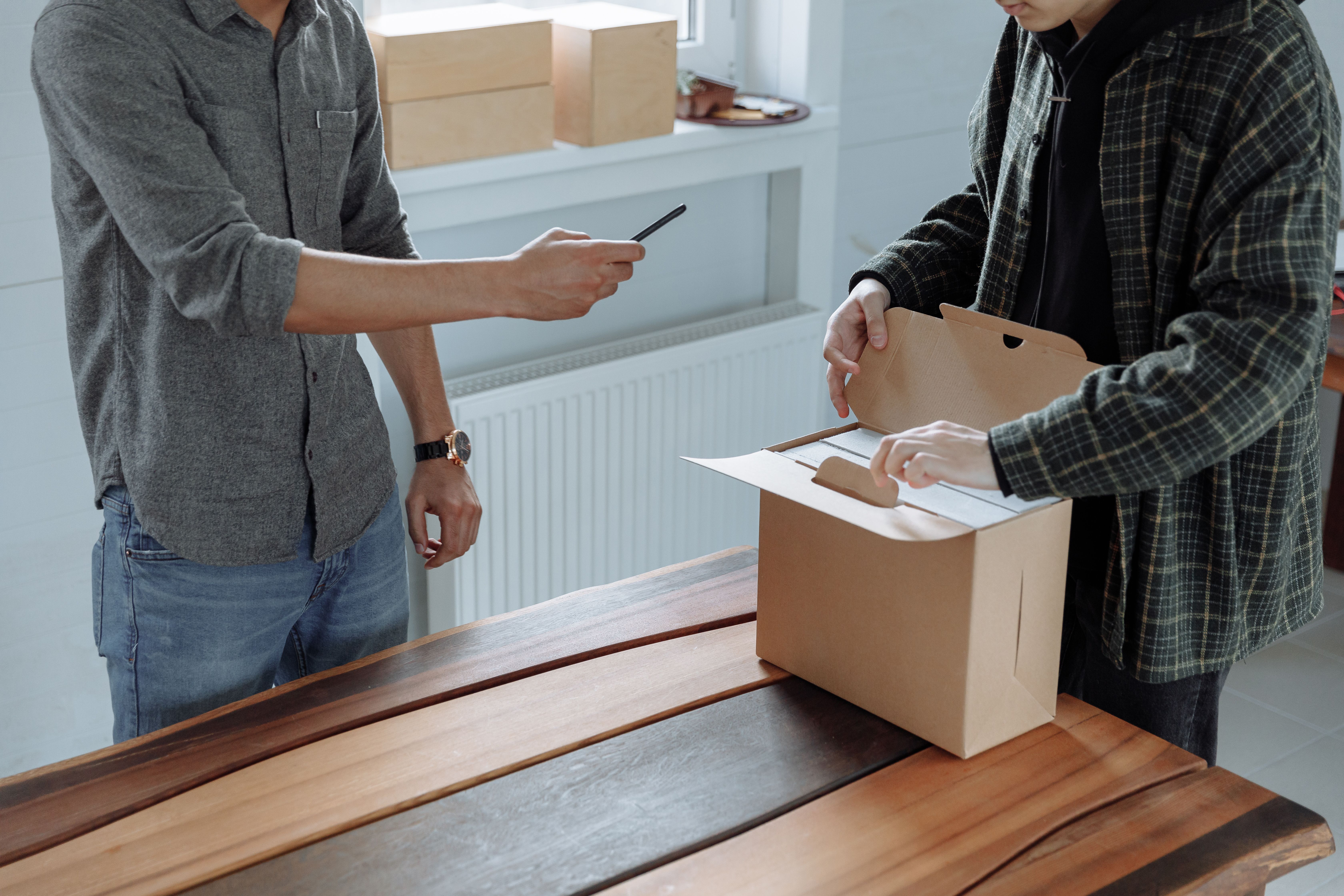 VIP unboxing their reward at home